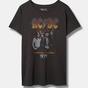 ACDC Classic Fit Cotton Embellished Crew Tee
